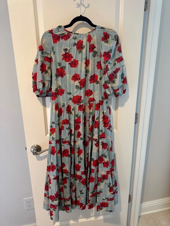 The Great The Pleated Ravine Dress in Western Rose Print - Picture 7 of 8